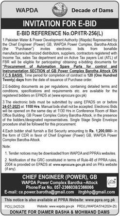 Wapda Attock Tender Notice